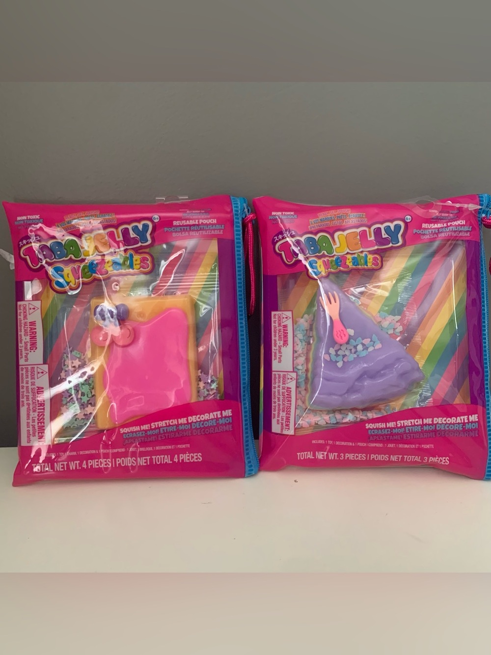 Taba Jelly Squishy Toys with Charm and Pouch set /2/